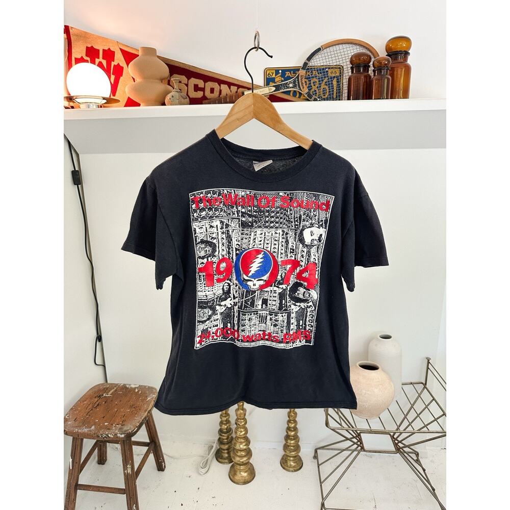 Vintage 1974 Wall of Sound Grafeful Dead Band T-Shirt Single Stitch L